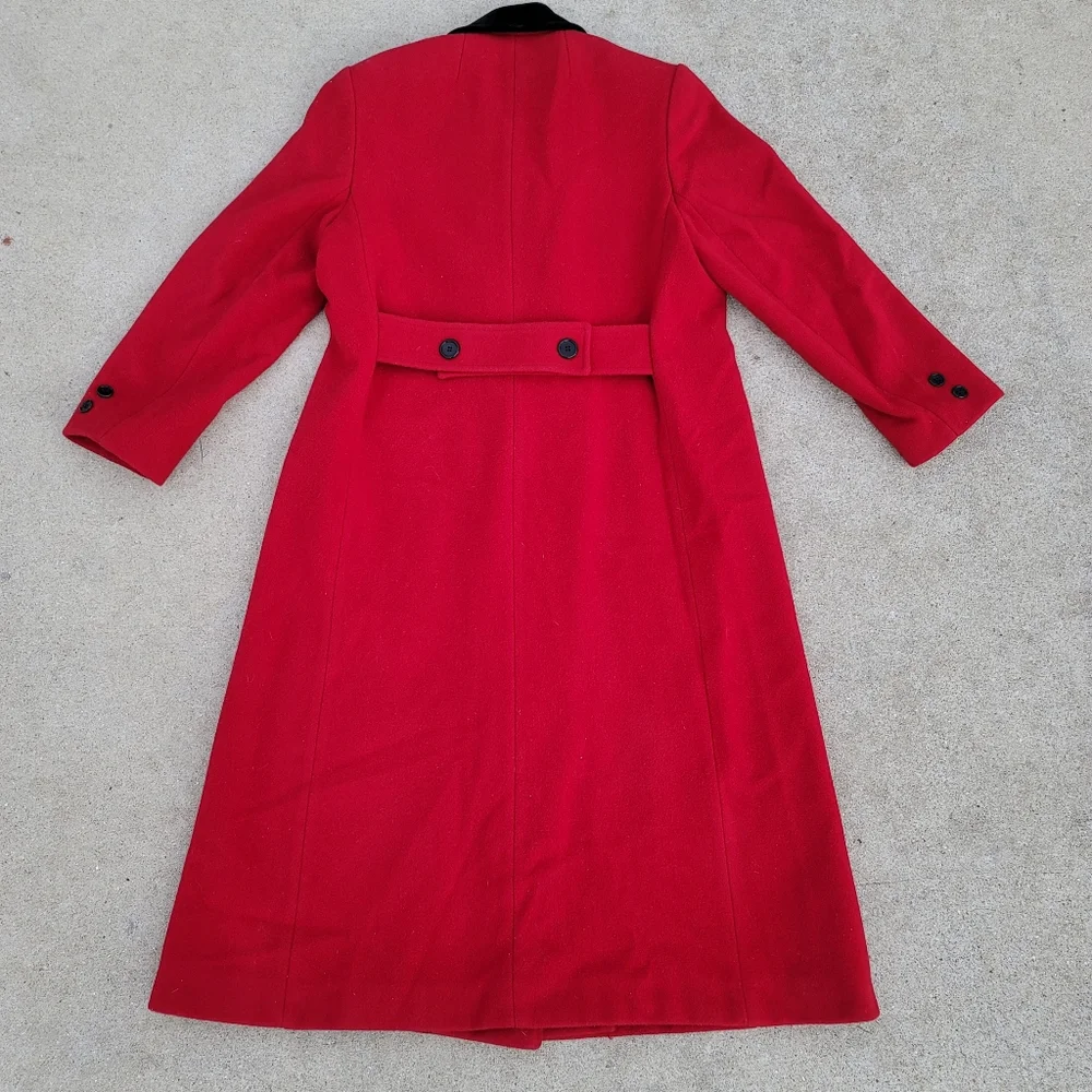 VINTAGE WOOL Women’s Long Coat Size 12/14 - Picture 5 of 8